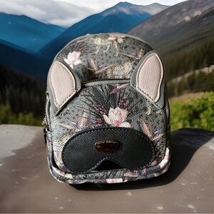 Betsey Johnson Gray and Pink Kids Backpack